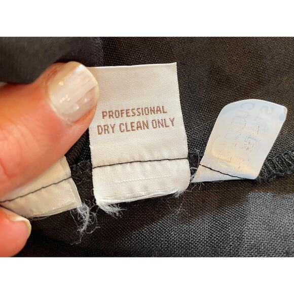 Night Studio Black Linen Floral Embroidered 3/4 Sleeve Blazer, Size 18 - Picture 10 of 13